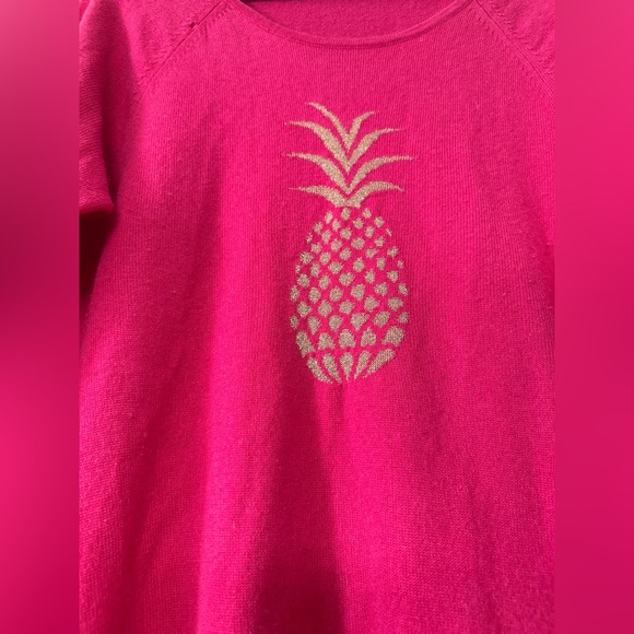 🚫sold🚫Tommy Bahama Pineapple Pink Sweater - Picture 4 of 8
